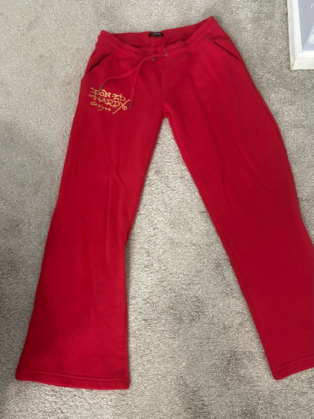 Ed Hardy women's Red Hoodie & Jogger Set - Picture 4 of 5
